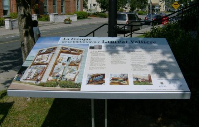 Fresque de la bibliothèque Lauréat-Vallière