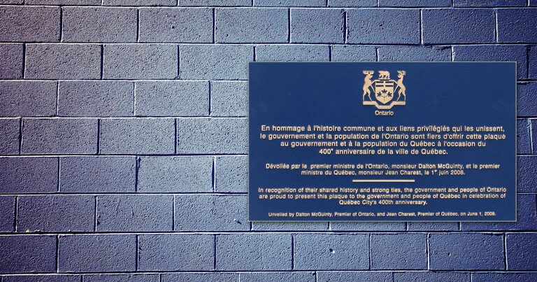 plaque de l'ontario