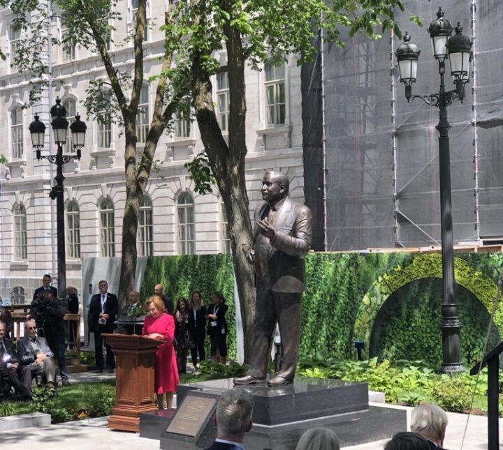 Inauguration du monument Jacques Parizeau